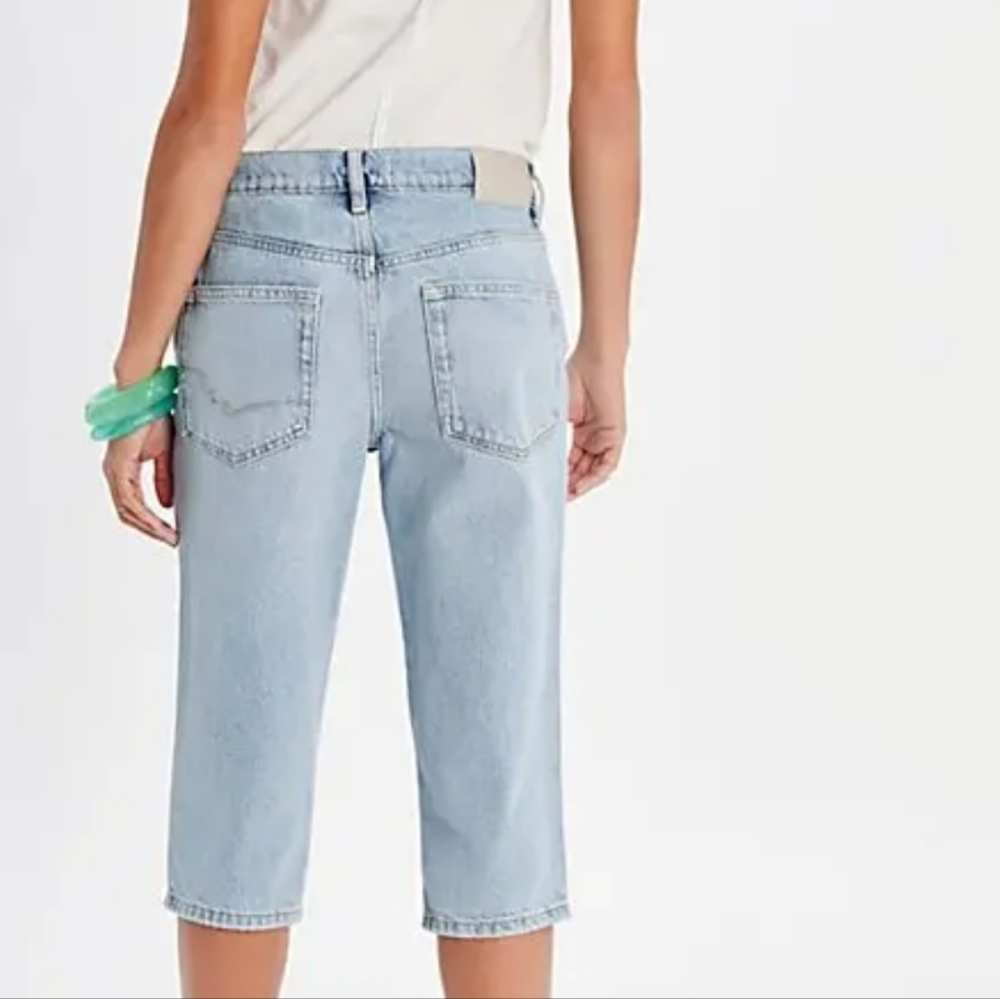We The Free Nwt Sun City High Rise Capri Jeans Size 28 Free People 100% Cotton